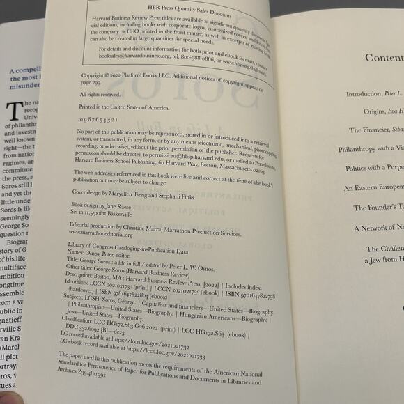 George Soros : A Life in Full by Peter L. W. Osnos (2022, Hardcover) - Picture 3 of 5